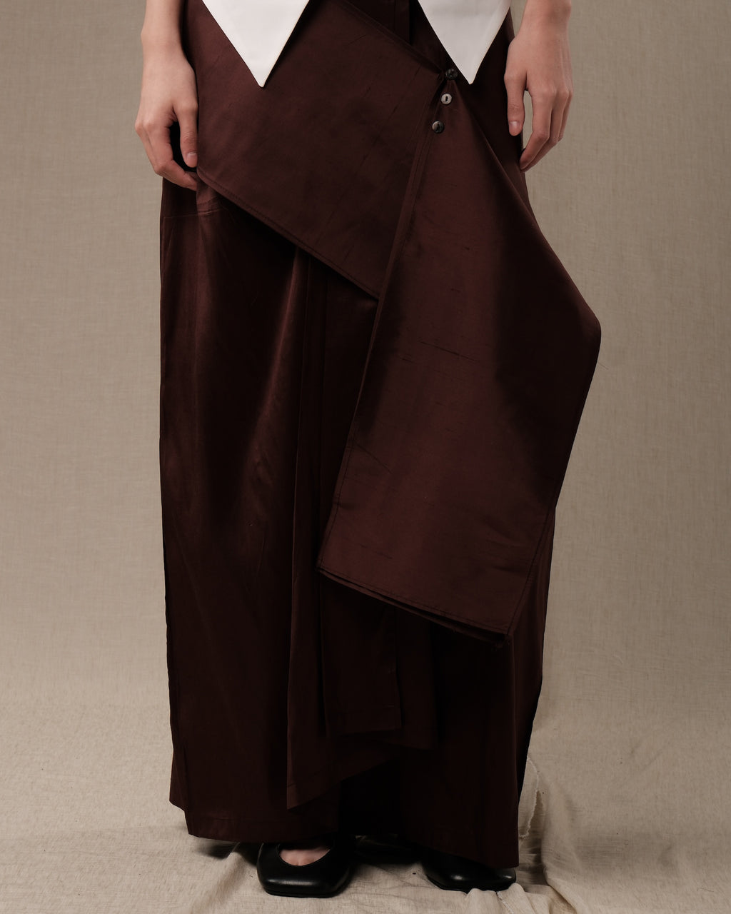 SAFFAR Sutra Shantung "Raw silk" Skirt