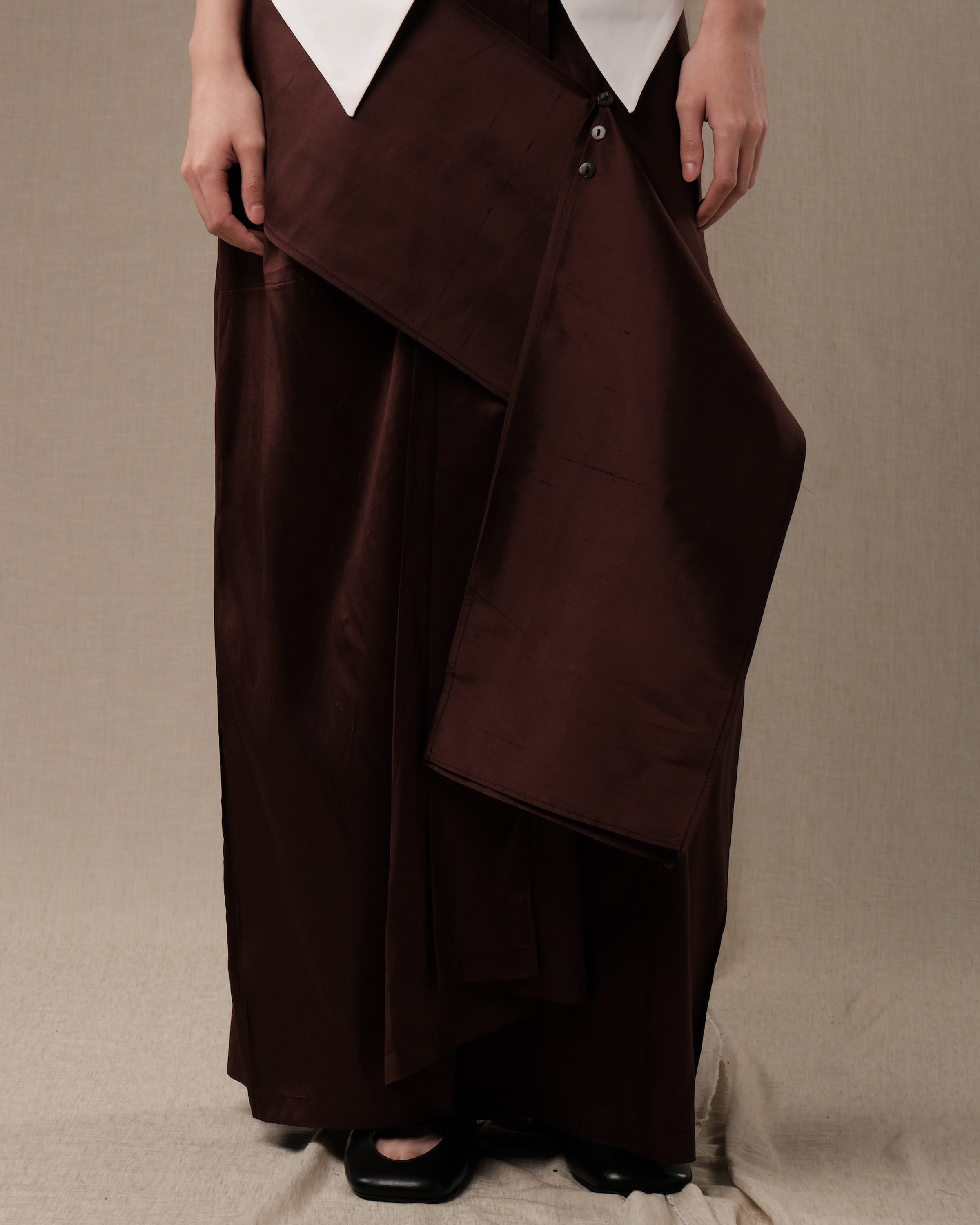 SAFFAR Sutra Shantung "Raw silk" Skirt