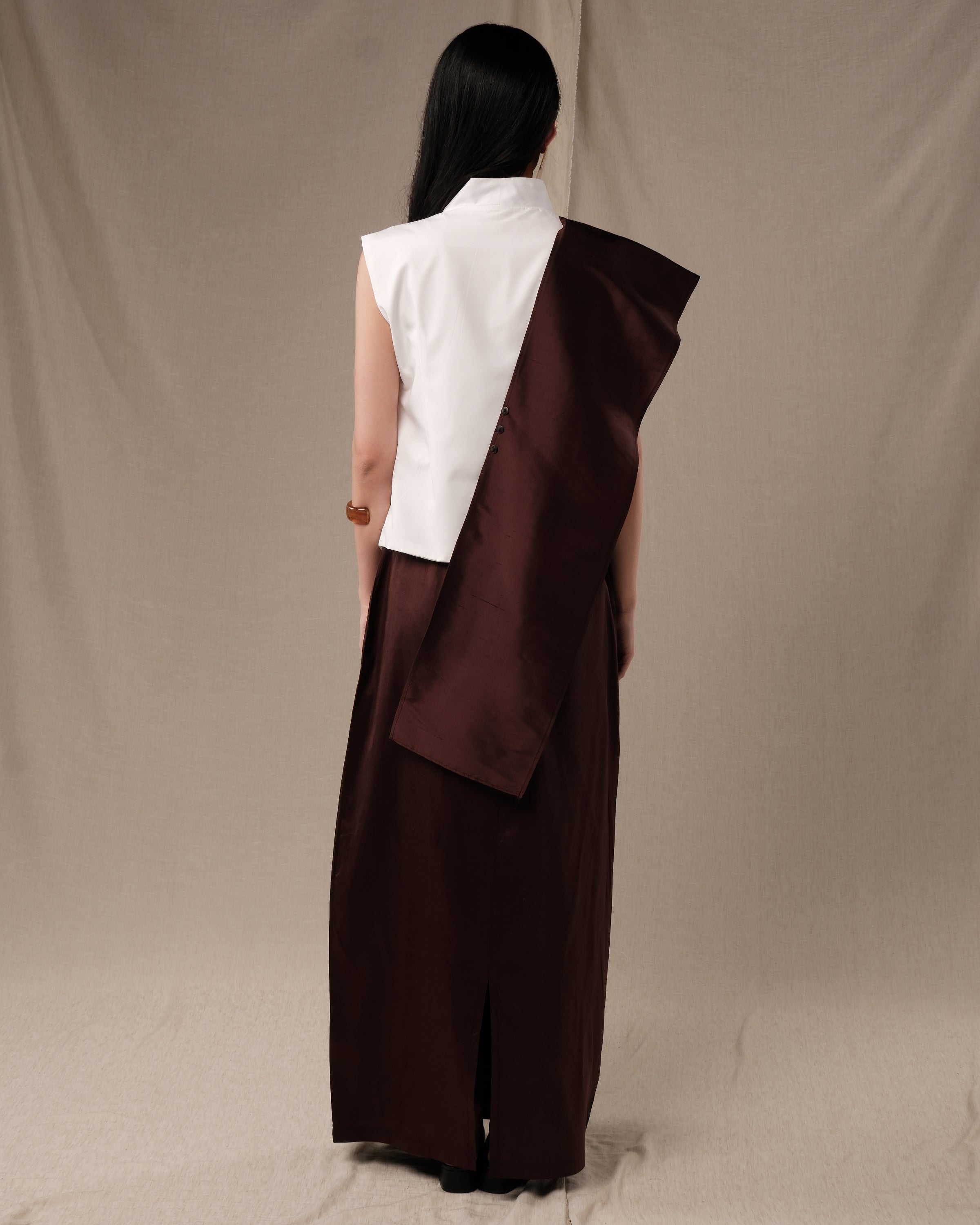 SAFFAR Sutra Shantung "Raw silk" Skirt