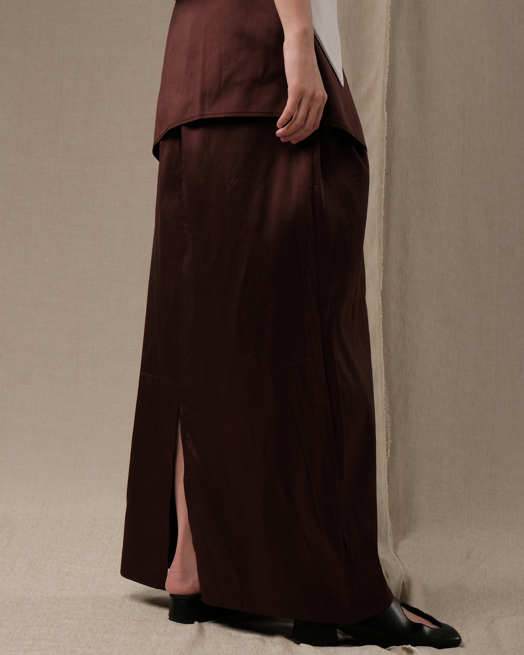 SAFFAR Sutra Shantung "Raw silk" Skirt