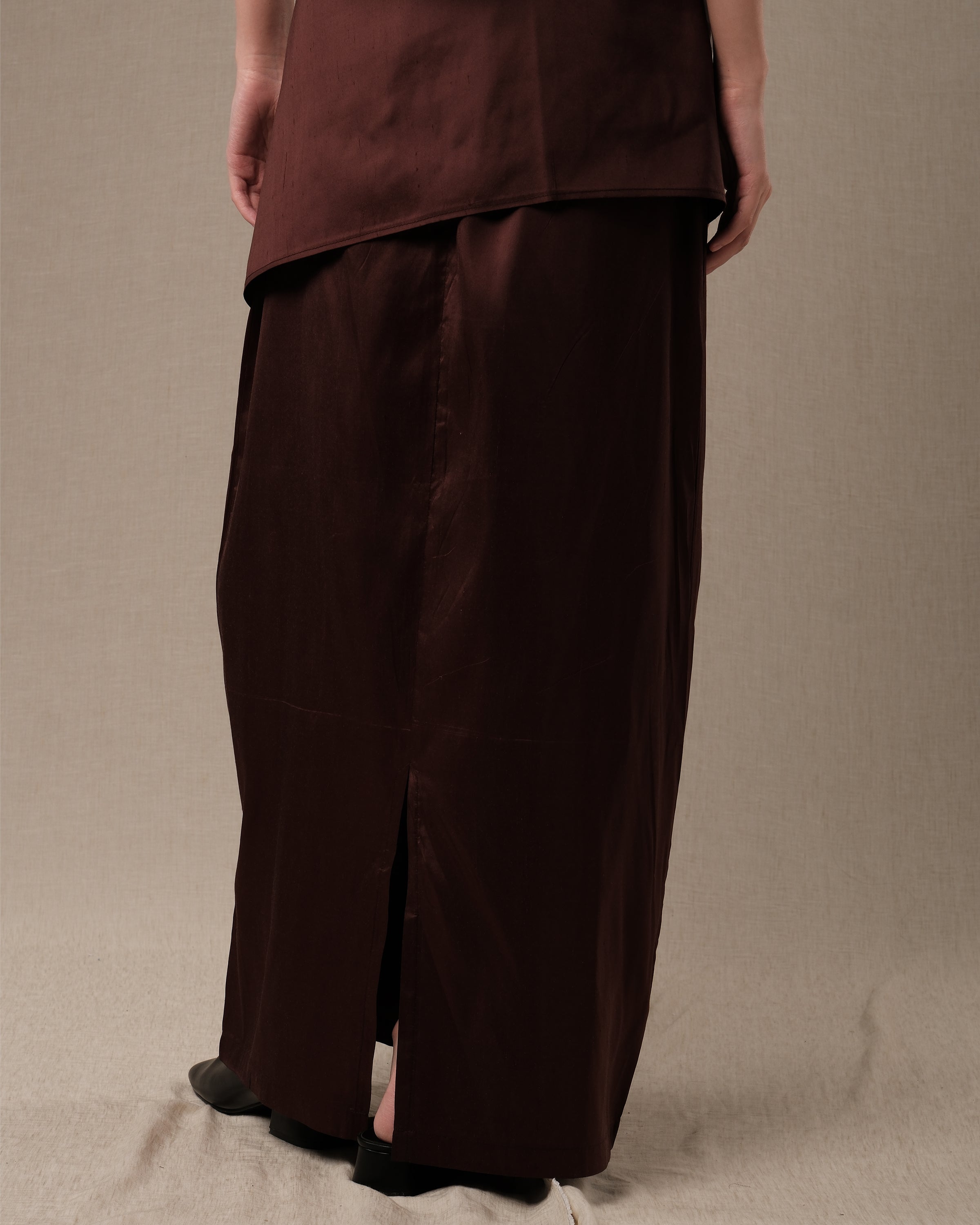 SAFFAR Sutra Shantung "Raw silk" Skirt