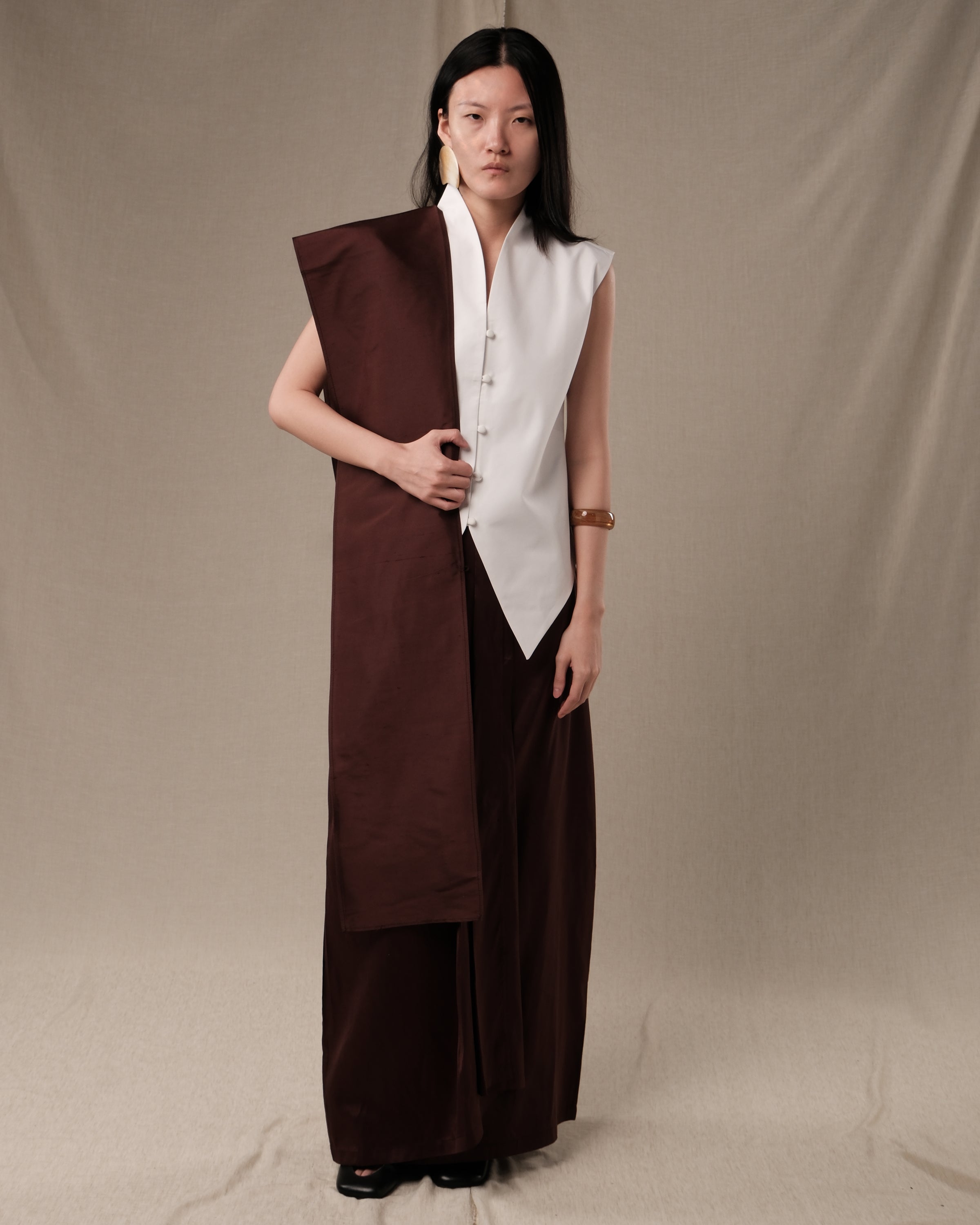 SAFFAR Sutra Shantung "Raw silk" Skirt