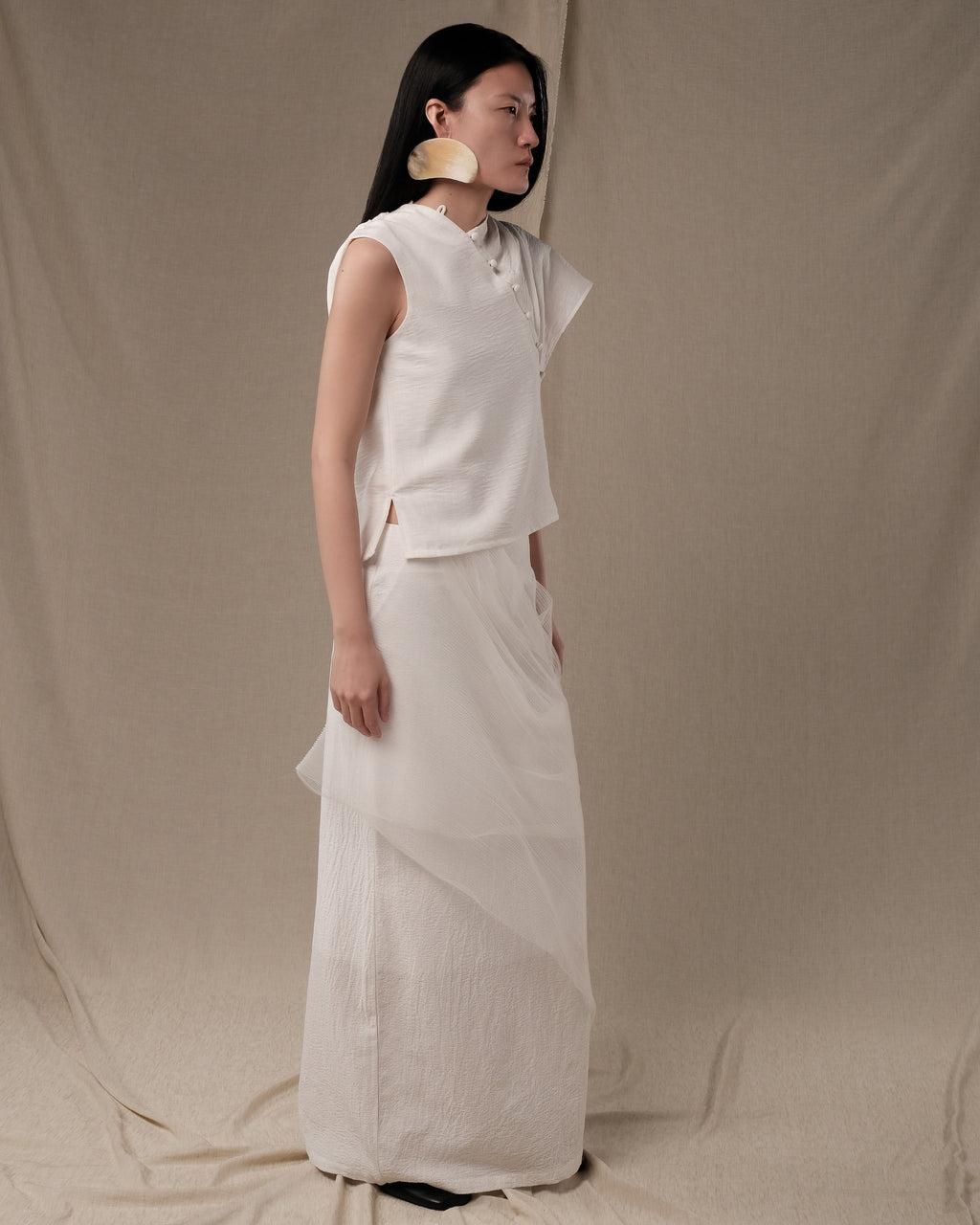 SHIRATH Layered Pleats Skirt