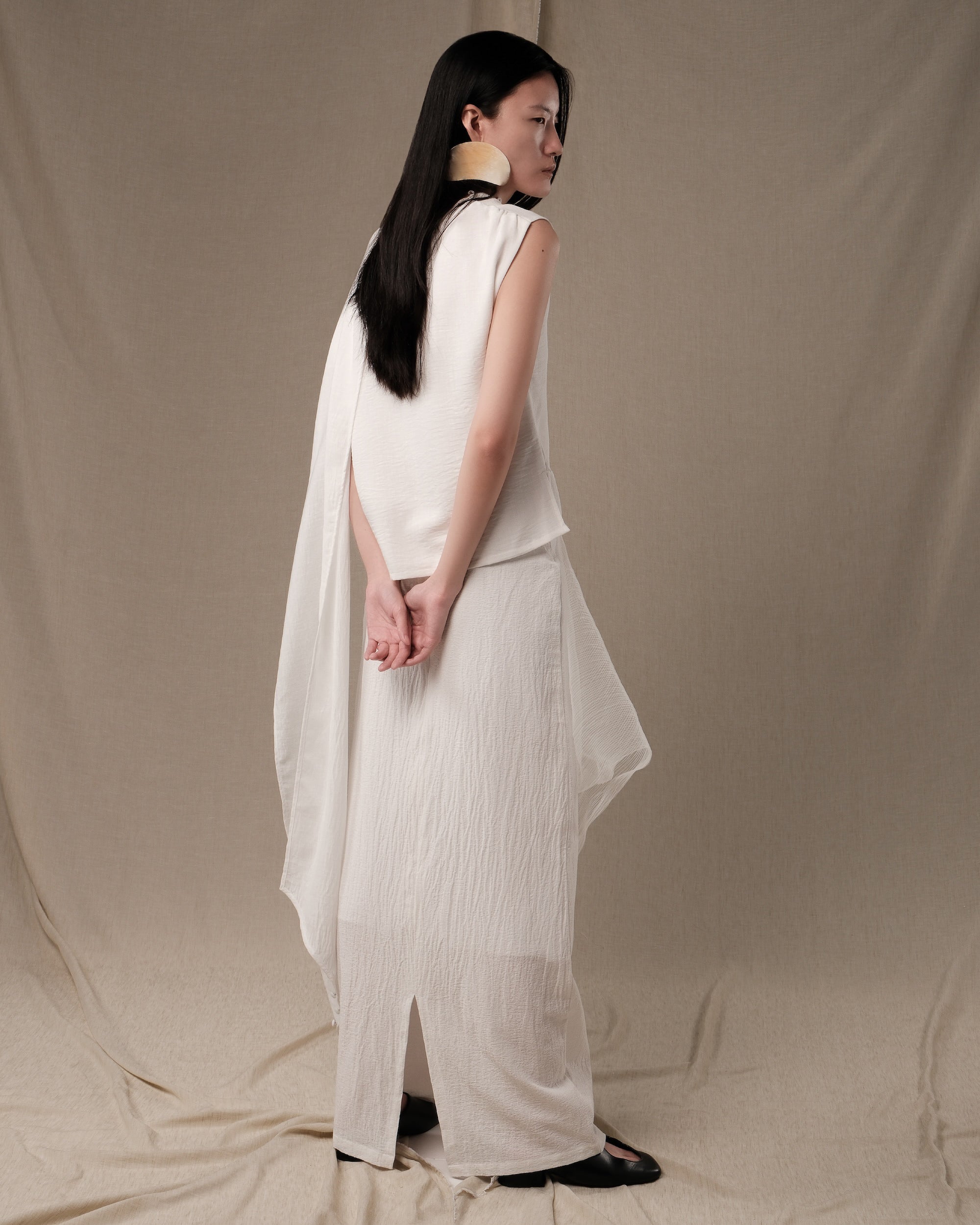 SHIRATH Layered Pleats Skirt