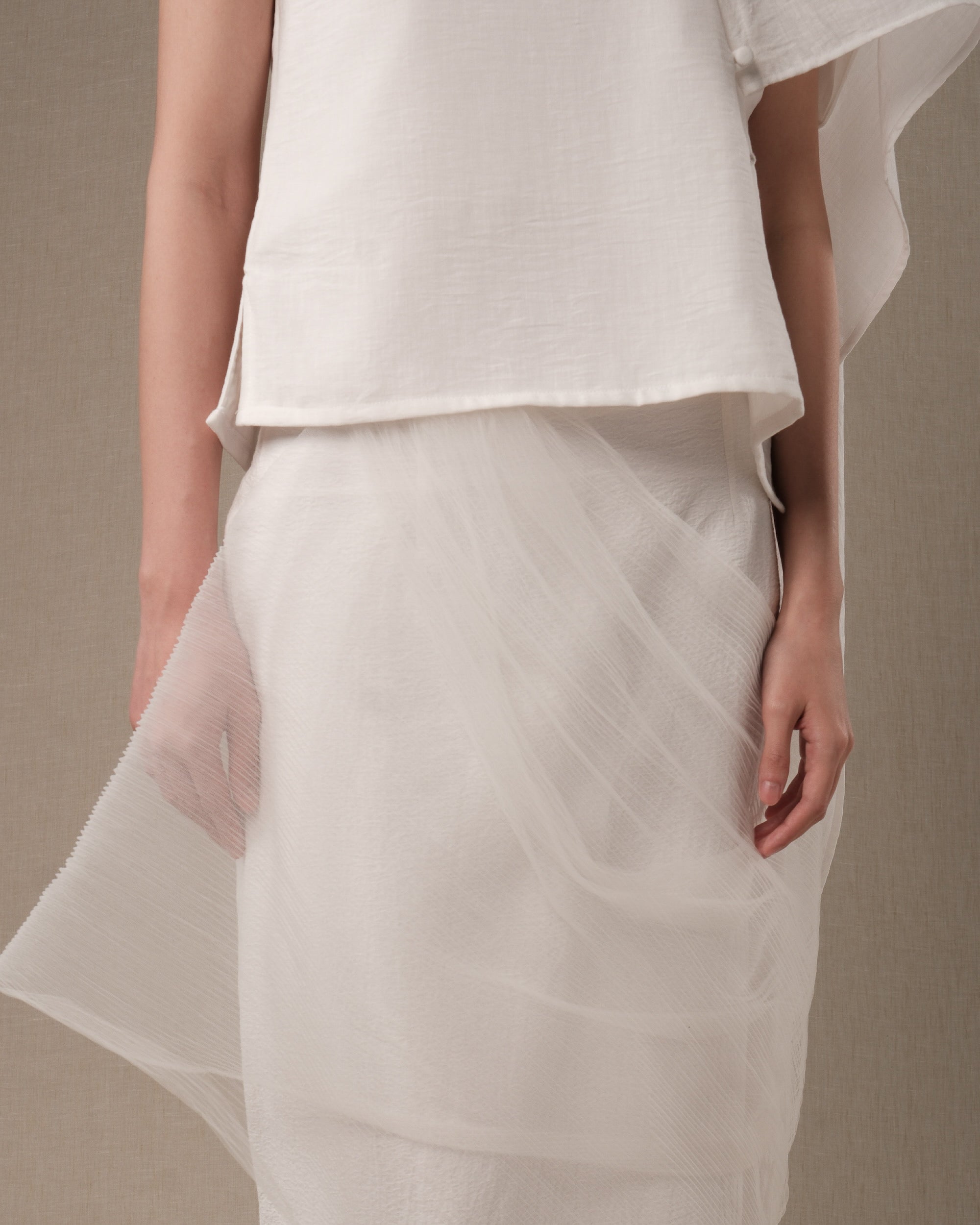 SHIRATH Layered Pleats Skirt