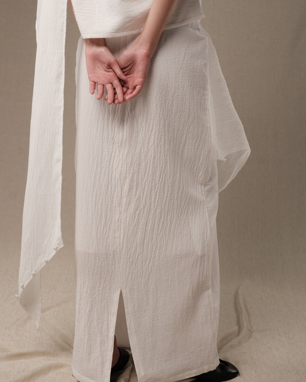 SHIRATH Layered Pleats Skirt