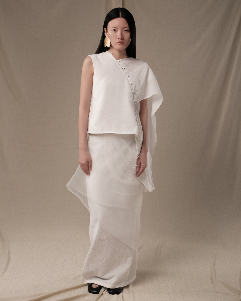 SHIRATH Layered Pleats Skirt