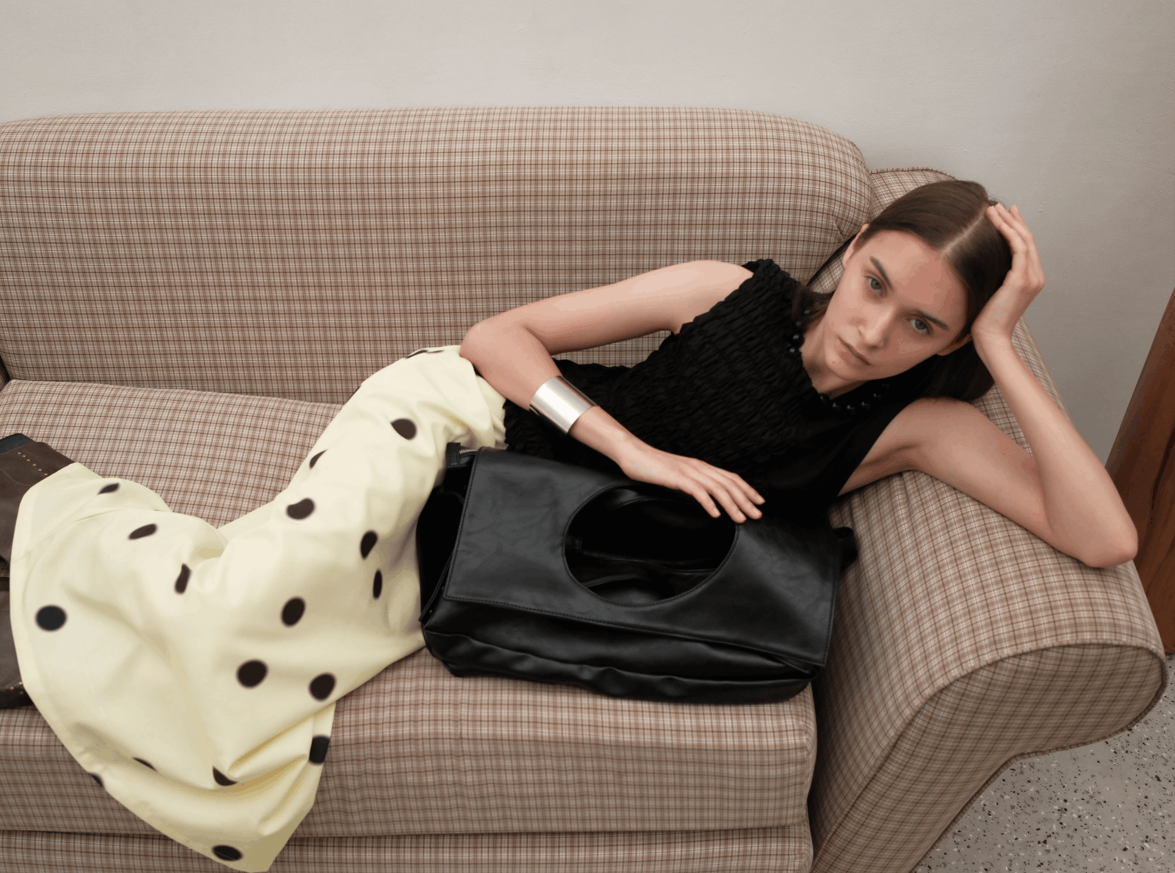 Blurred Dot Maxi Skirt - NYLONY